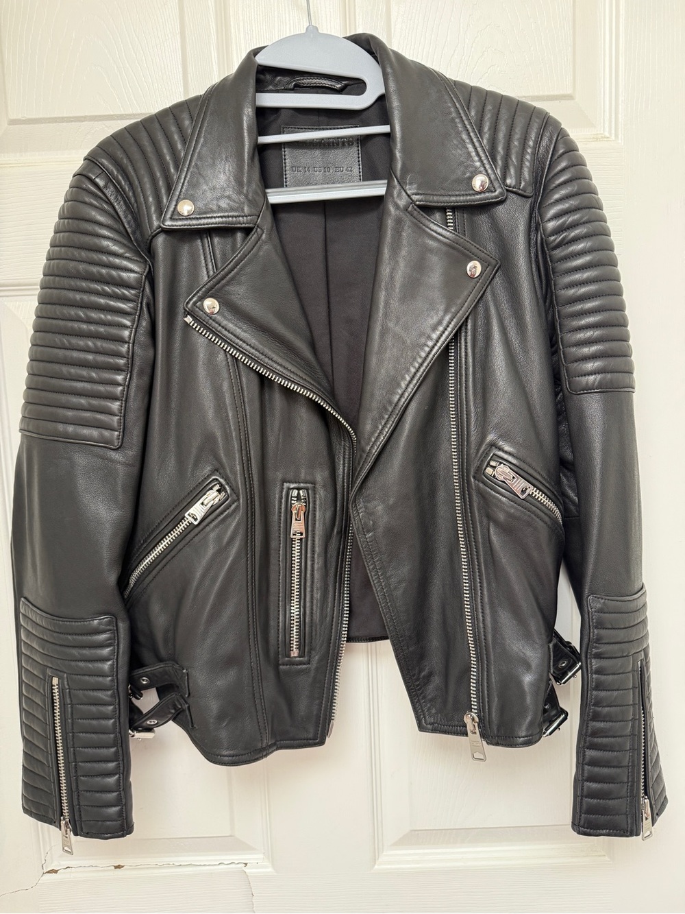 All Saints Leather Biker Jacket Women